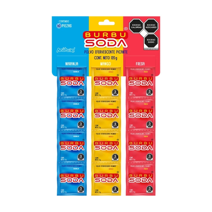 Burbu Soda Mix Solapa 60 Piezas
