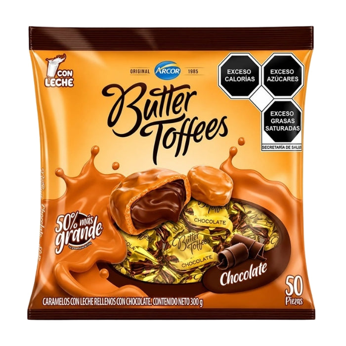 Butter Toffee Chocolate 50 Piezas 300 Gramos