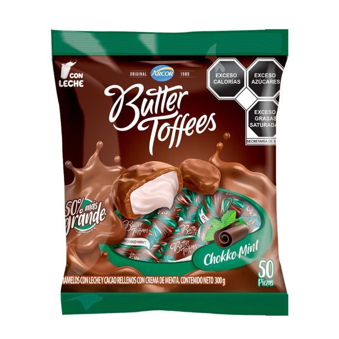 Butter Toffee Chokko Mint 50 Piezas 300 Gramos