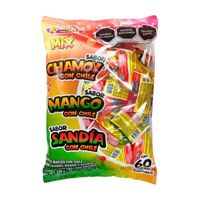 Caramelo Komiru Chamoy Tira con 63 Piezas