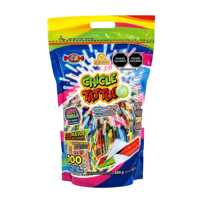 Chicle Tattoo Bolsa 100 Piezas
