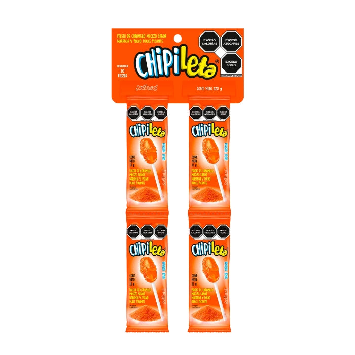 Chipileta Naranja Solapa 20 Piezas