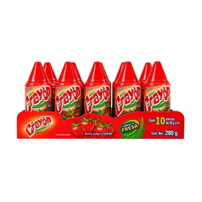 Crayón Fresa 10 Piezas