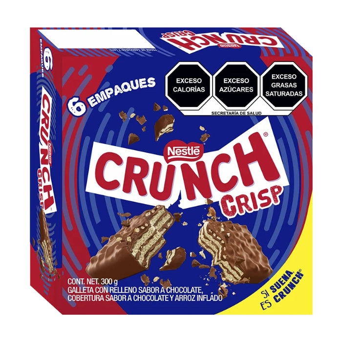 Crunch Crisp 50 Gramos 8 Displays con 6 Piezas