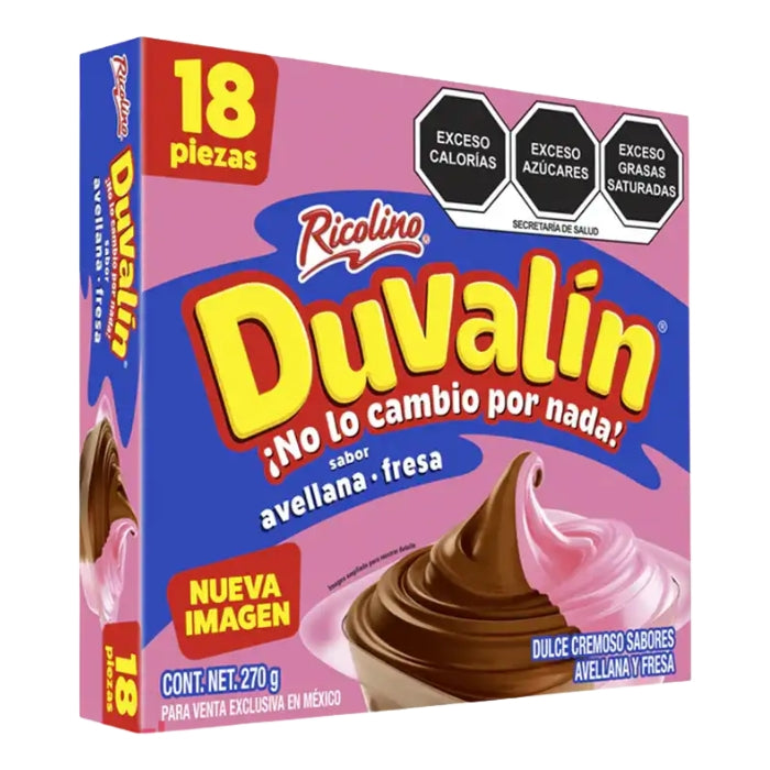 Duvalín Avellana Fresa 18 Piezas
