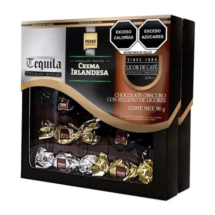 Estuche Chocolate Relleno Licores 90 Gramos