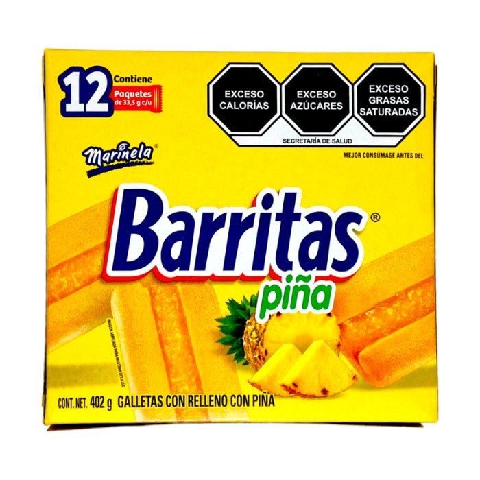 Galleta Barritas Piña 12 Piezas