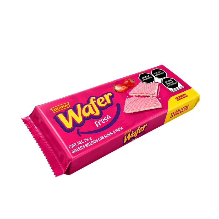 Galleta Wafer Fresa 12 Piezas
