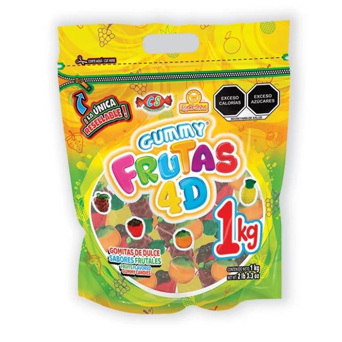 Gummy Frutas 4D 1 Kilogramo