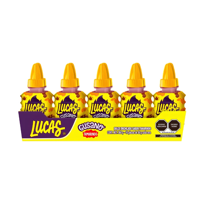 Lucas Gusano Tamarindo 36 Gramos 10 Piezas