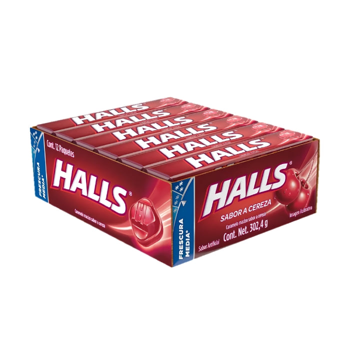 Halls Cereza 12 Piezas