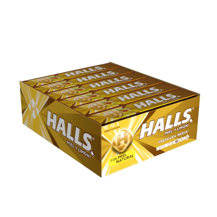Halls Miel 12 Piezas