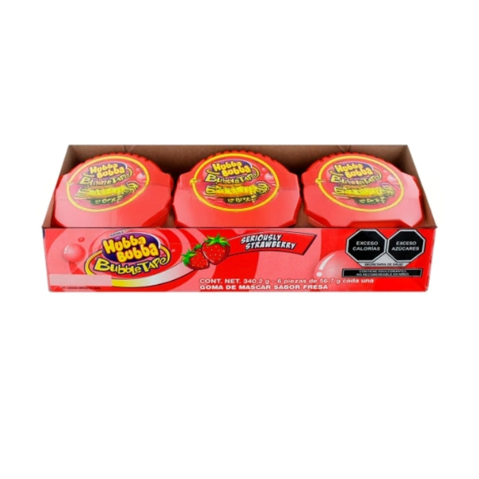Hubba Bubba Rollo Fresa 6 Piezas