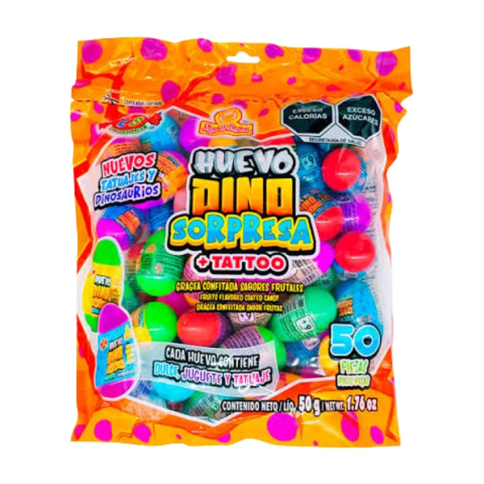 Huevo Dino Sorpresa + Tattoo 50 Piezas