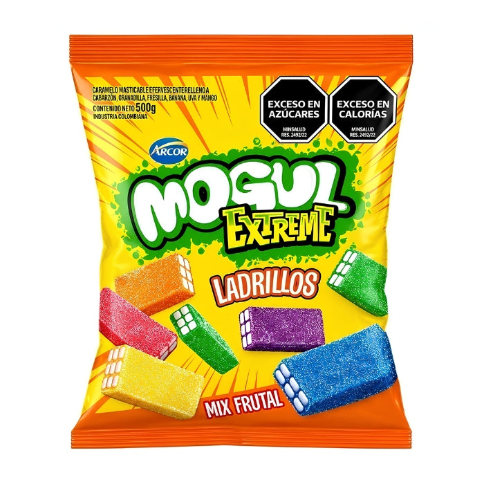 Mogul Extreme Ladrillo Mix Frutal Colores 500 Gramos