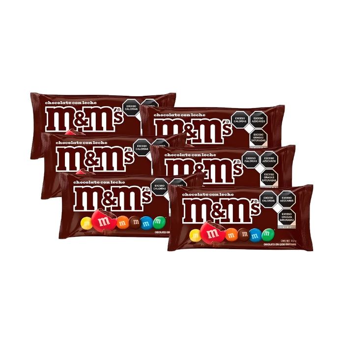 M&M's Chocolate 37.5 Gramos 32 Bolsas con 6 Piezas