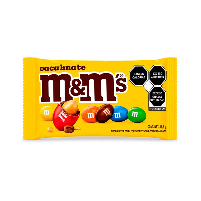 M&M'S CACAHUATE 32 BOLSAS C/6 PZAS 37.5G