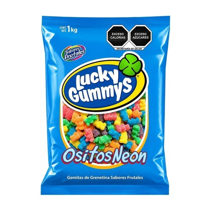 Ositos Neón Lucky Gummys 1 Kilogramo