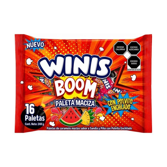 Paleta Boom Sandía Piña 16 Piezas