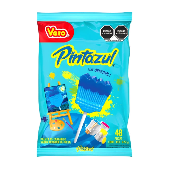 Paleta Brochita Pinta Azul 48 Piezas