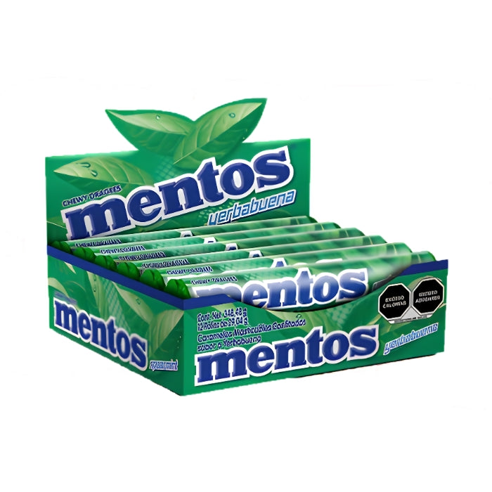 Pastilla Mentos Yerbabuena 12 Tubos con 11 Piezas