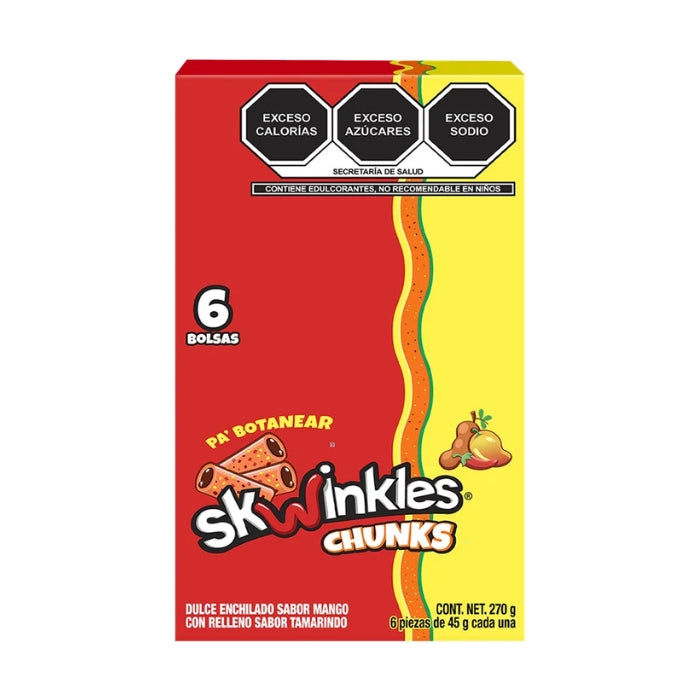Skwinkles Chunk Mango Tamarindo 6 Piezas de 45 Gramos