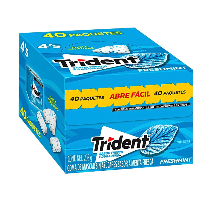 Trident 4's Fresh Mint 40 Piezas