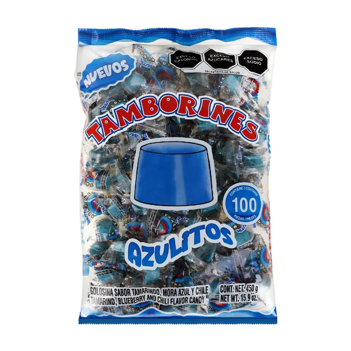 Tamborines Azul 100 Piezas