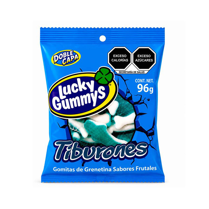 TIBURONES LUCKY GUMMYS 12 BLS DE 96 GR