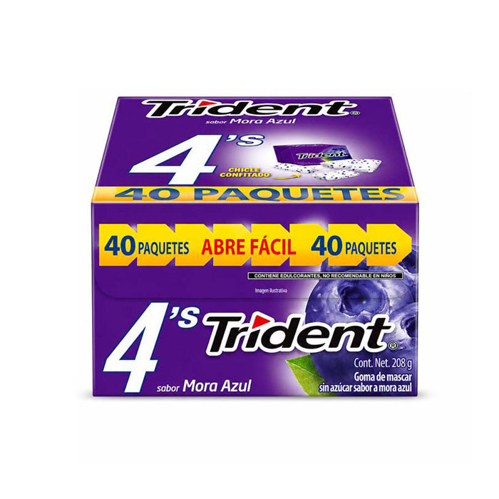 TRIDENT 4´s MORA AZUL 40/40