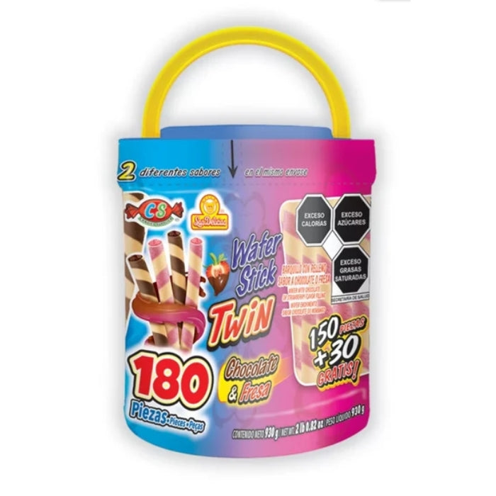 Wafer Stick Twin Vitrolero 180 Piezas