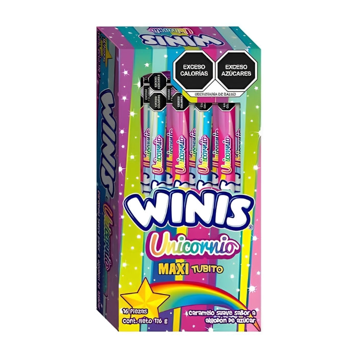 Winis Maxi Tubo Unicornio 16 Piezas + 4 Gratis