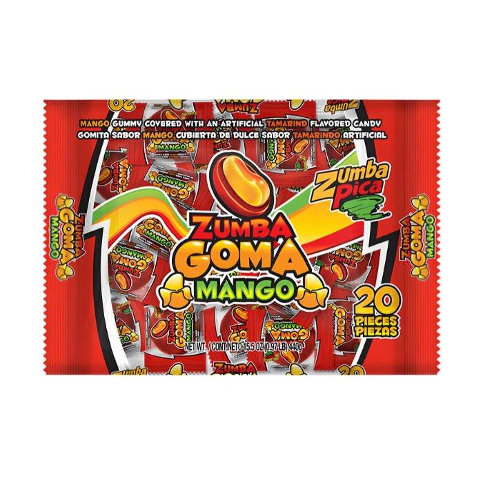 Zumba Goma Mango 20 Piezas