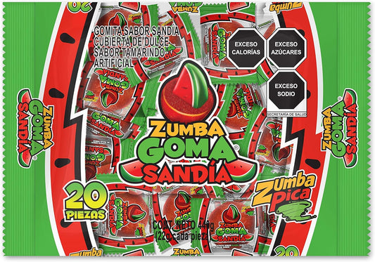 ZUMBA GOMA SANDIA 20 BOLSAS C/20 PZAS